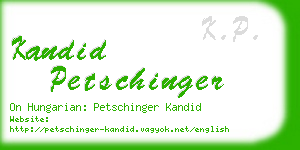 kandid petschinger business card